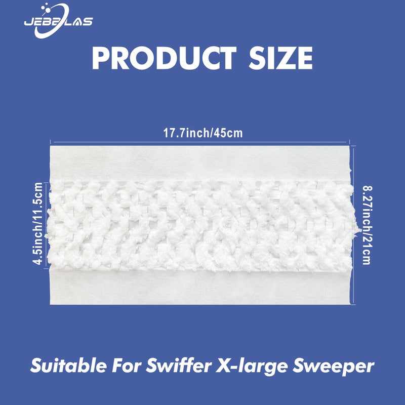 JEBBLAS XL Pet Dry Sweeping Cloth Refills Heavy Duty Mop Pads Multi Surface Refills for Floor Mopping and Cleaning,Disposable Sweeping Cloth for XL Sweeper, Pack of 40 Pcs - Image 5